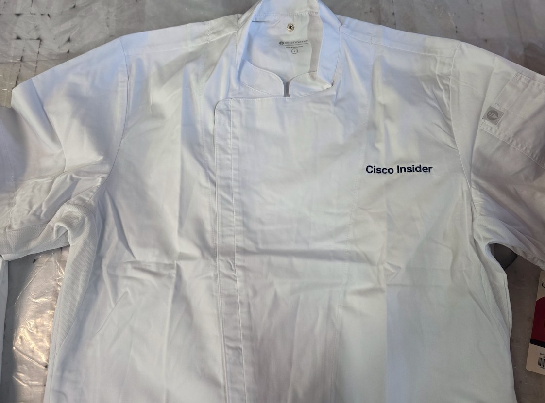 Chef Works Cannes Press Stud Chef Jacket (EMBROIDERY) - WHITE